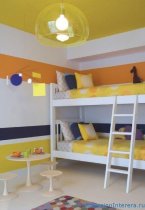 Дизайн интерьера детской яркой комнаты фото