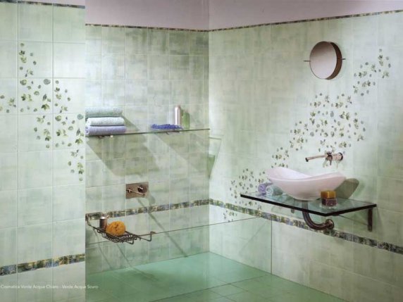 Дизайн плитки в ванной комнате: интерьер с керамической, кафельной